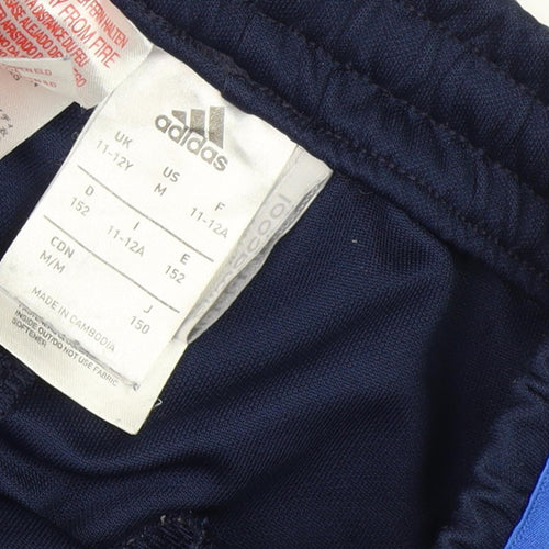 Adidas Boys Blue Track Pants 11-12 Years