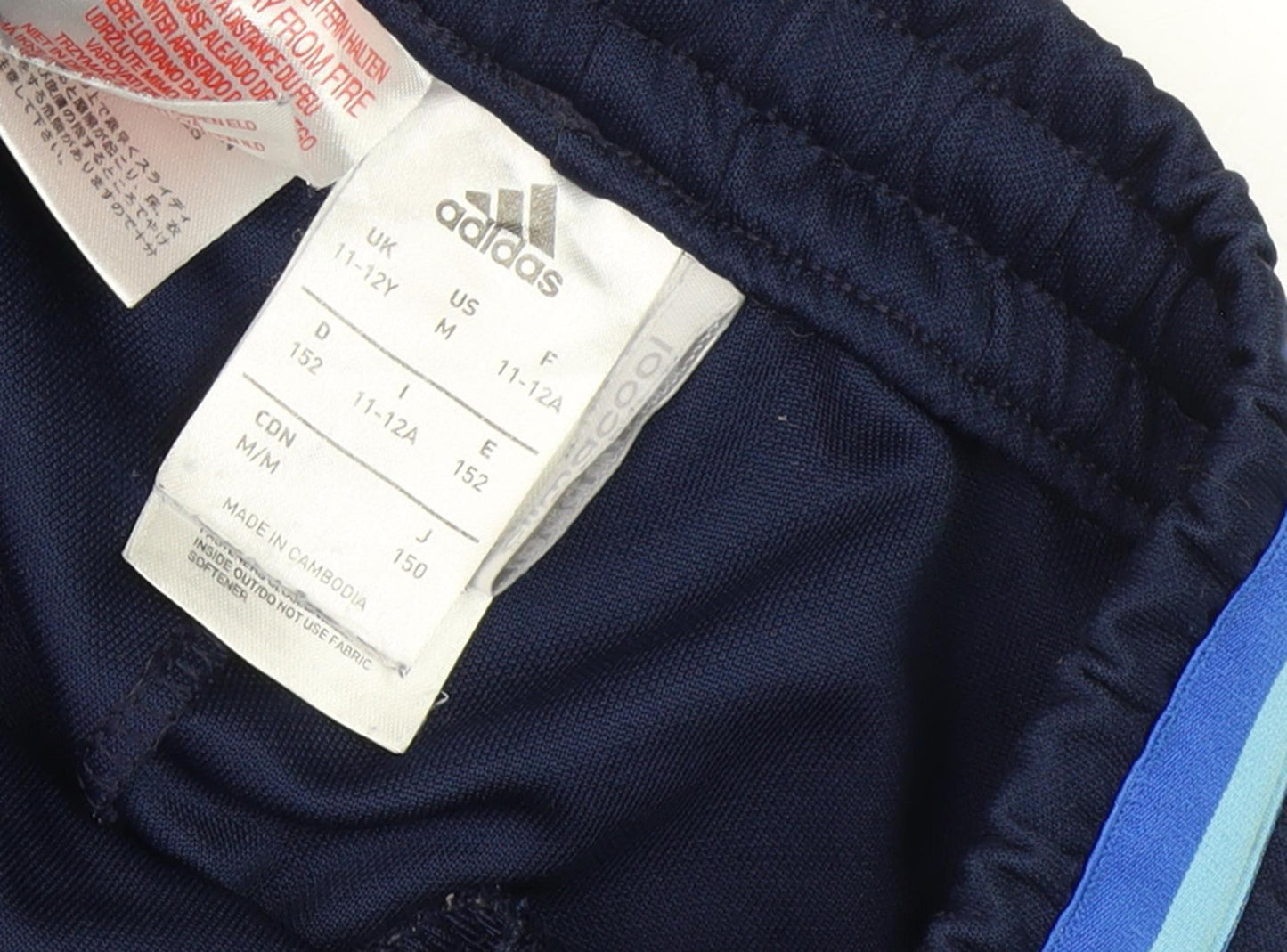 Adidas Boys Blue Track Pants 11-12 Years