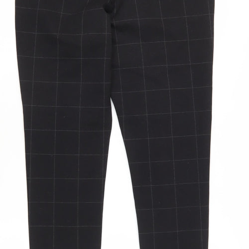 Marks and Spencer Women's Black Check Trousers Size 10