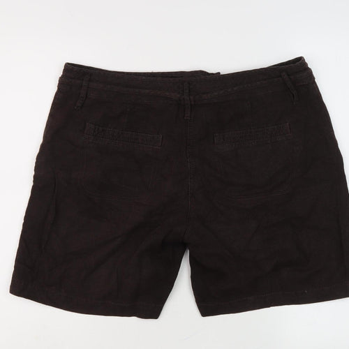 Next Women's Black Linen Shorts Size 14