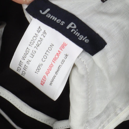 James Pringle Men's Black Trousers Size 40 Regular