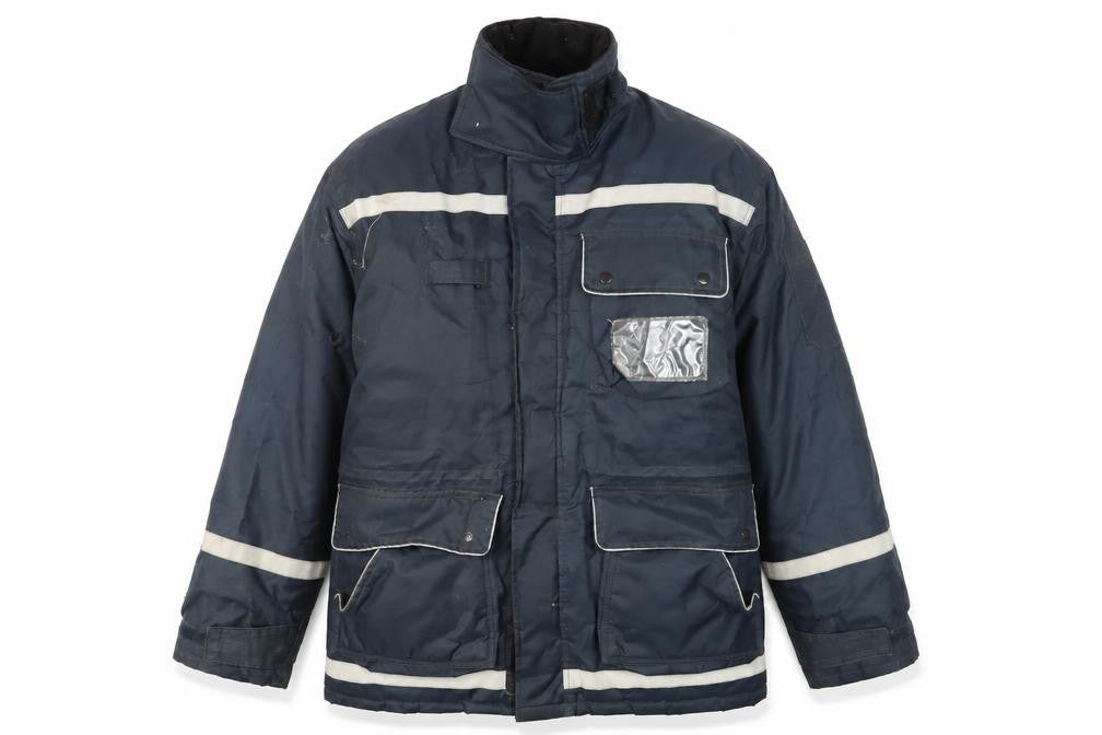 Front view of Insul8 Men's Blue Parka Jacket L for Winter