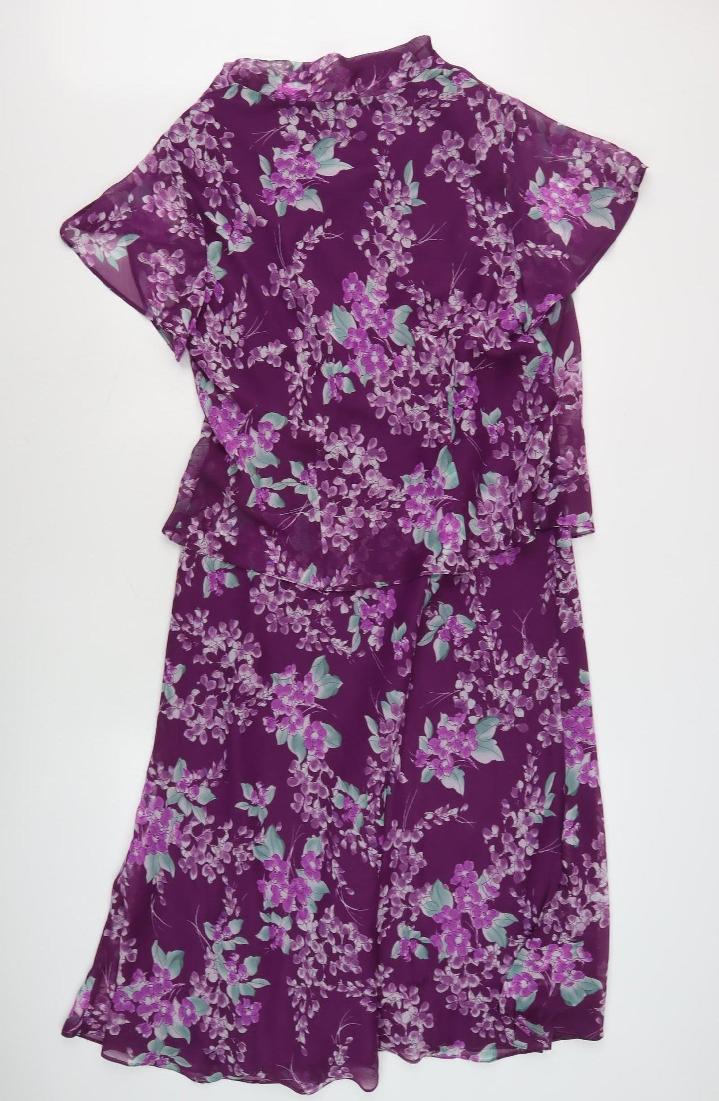 Eastex Women's Purple Floral Shift Dress Size 16