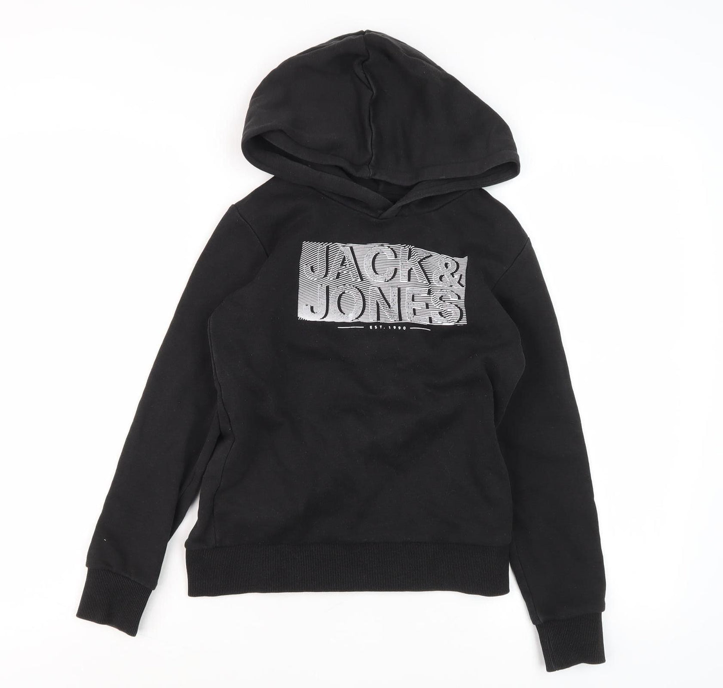 Jack & Jones Boys Black Hoodie 12 Years Pullover Fleece