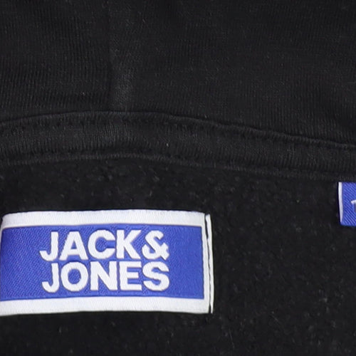 Jack & Jones Boys Black Hoodie 12 Years Pullover Fleece
