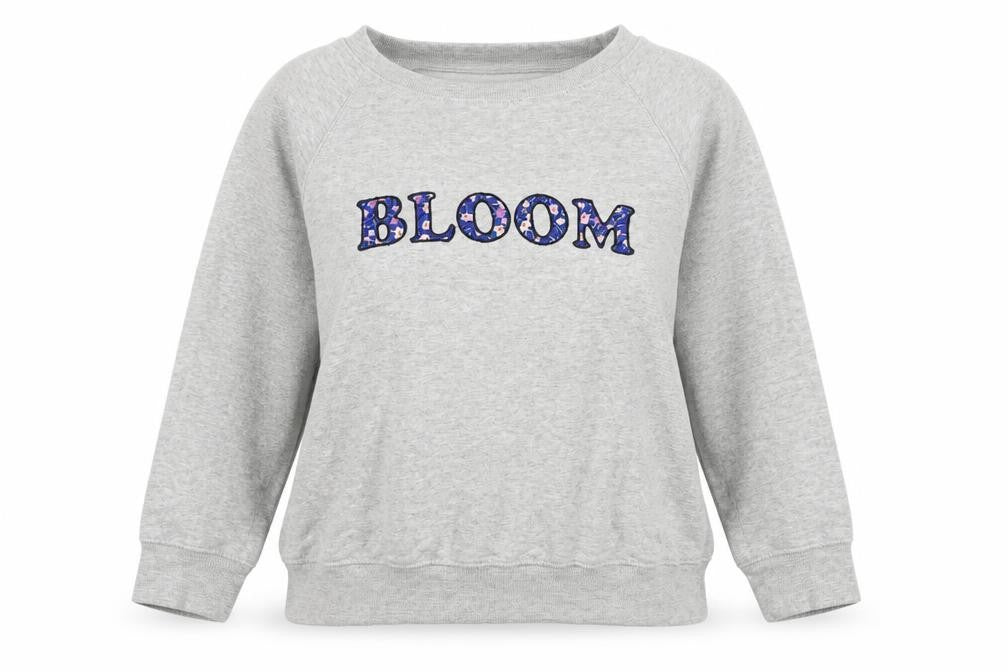 Front view of Marks & Spencer Grey Women's 16 Pullover Sweatshirt
