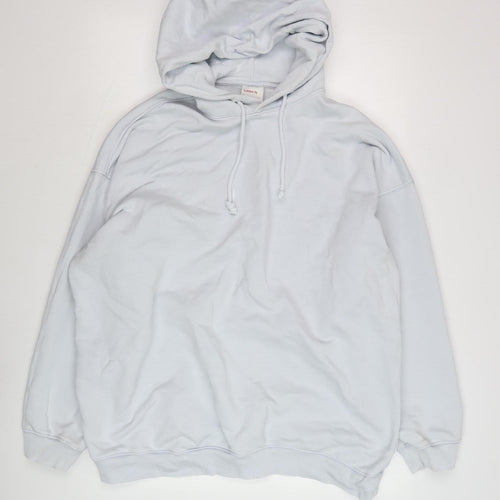 H&M Unisex Adults White Pullover Hoodie L