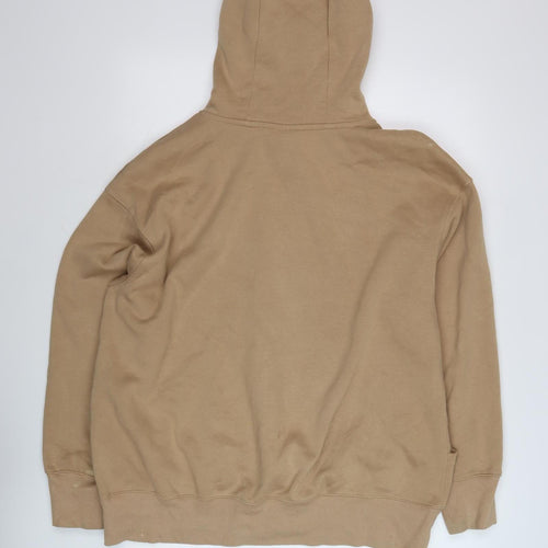 Nike Men's Beige Pullover Hoodie, M, Logo, Hooded