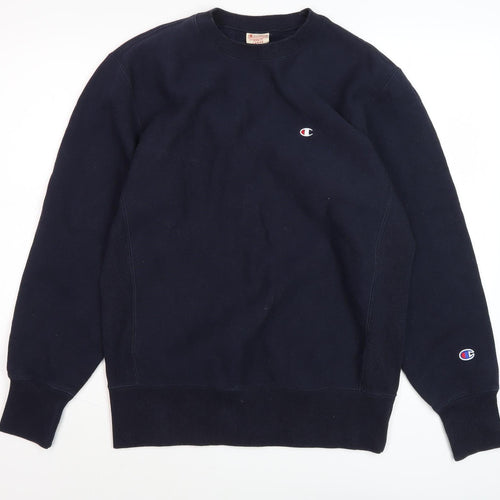 Champion Men's Blue Pullover Sweatshirt L Fleece