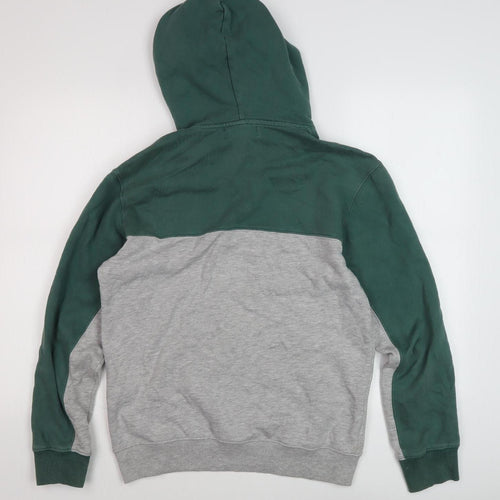 H&M Men's Green Pullover Hoodie, Size S