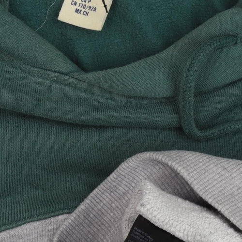 H&M Men's Green Pullover Hoodie, Size S