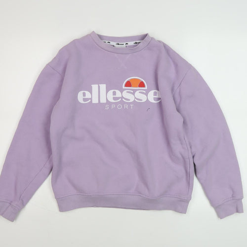 Ellesse Women’s Purple Sweatshirt Size 10 - Classic Logo Pullover