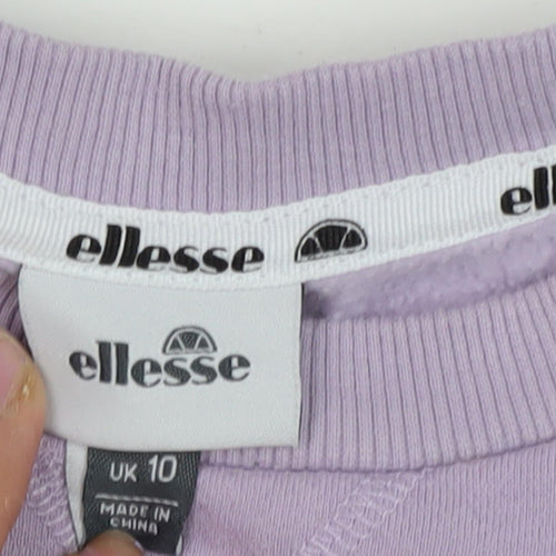 Ellesse Women’s Purple Sweatshirt Size 10 - Classic Logo Pullover
