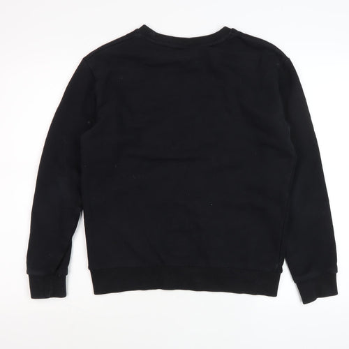 Zara Women’s Black Graphic Pullover Sweatshirt Size 10