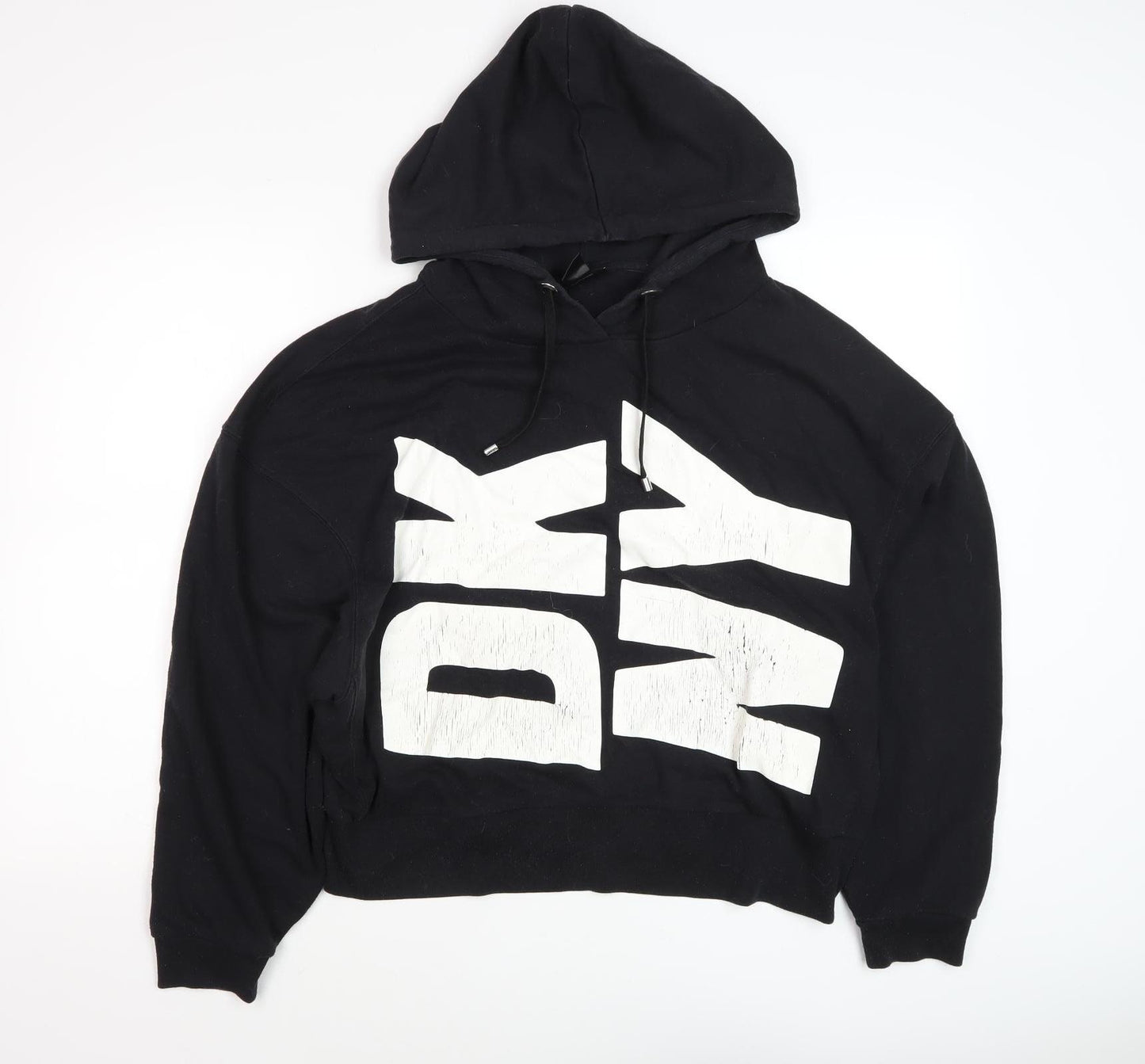 DKNY Unisex Black Logo Hoodie L Size Casual