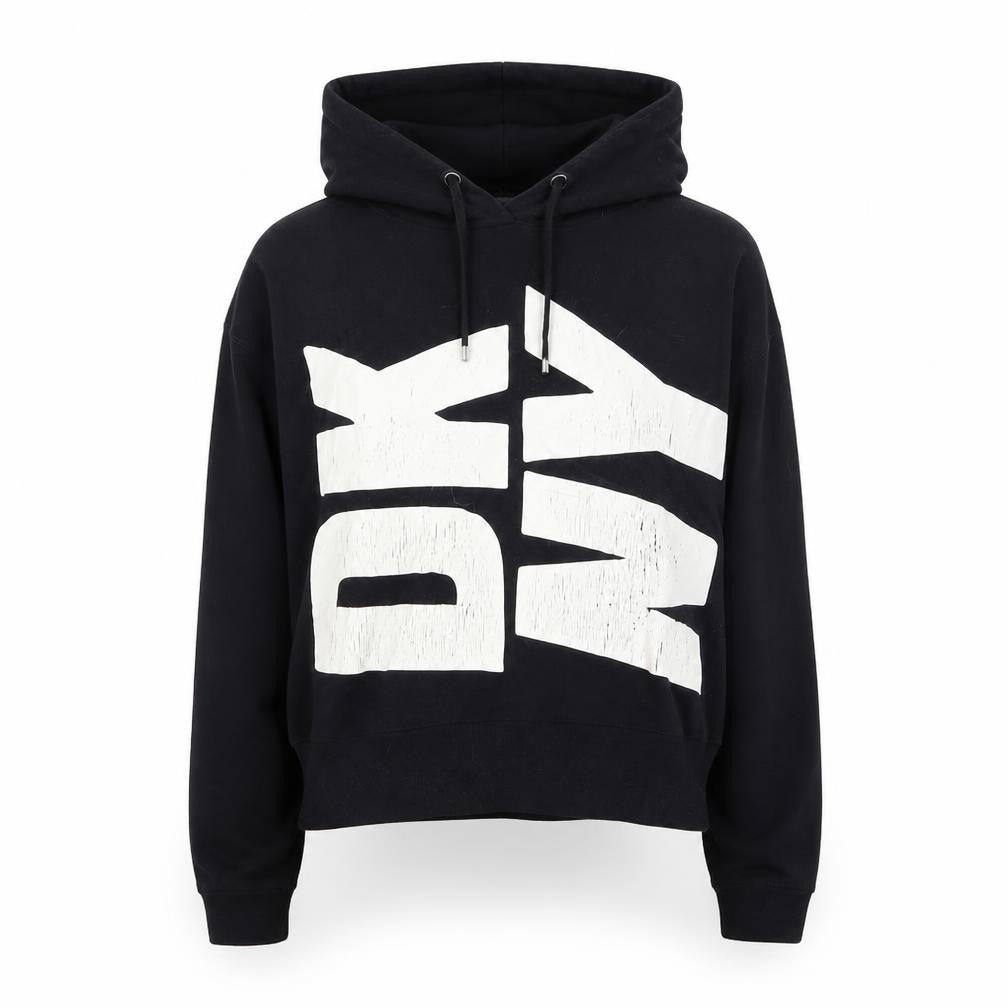 DKNY Unisex Black Logo Hoodie L Size Casual