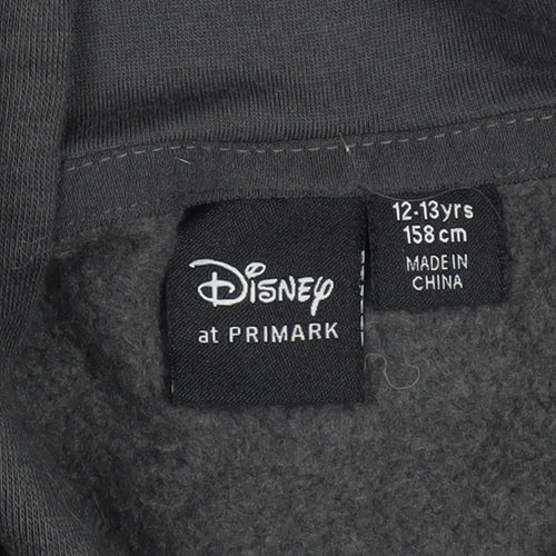 Disney Stitch Hoodie Girls Black 13-14 Years Pullover Fleece