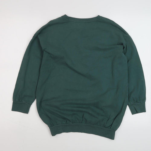 Next Girls Green Pullover Sweatshirt, 10 Years, Graphic Print