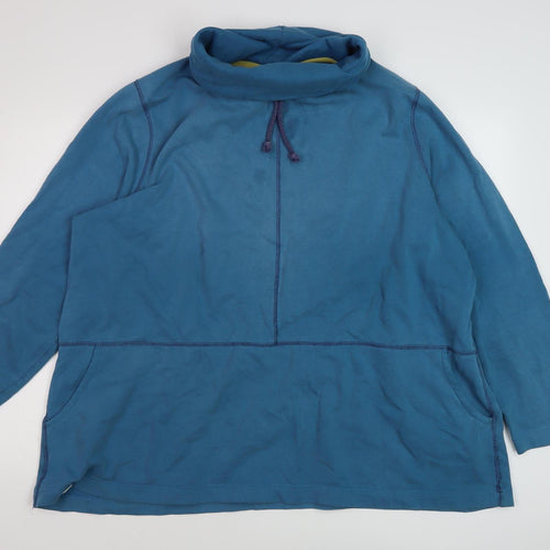 Lazy Jacks Blue Unisex Sweatshirt, Size 10, Cowl Neck