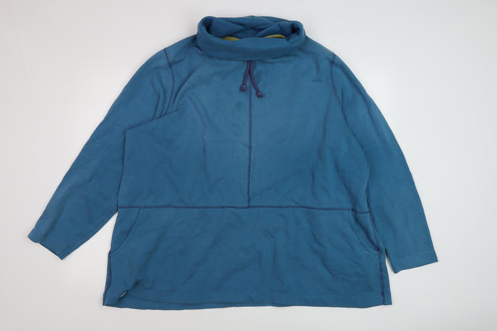 Lazy Jacks Blue Unisex Sweatshirt, Size 10, Cowl Neck