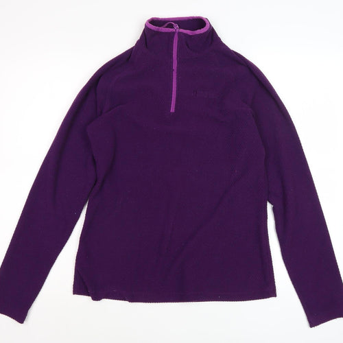 Mountain Warehouse Women's Purple 1/4 Zip Sweatshirt Size 12