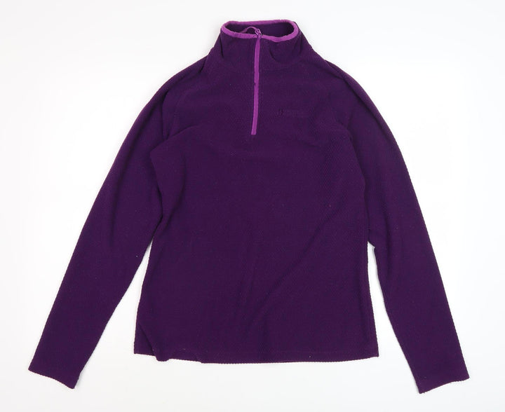 Mountain Warehouse Women's Purple 1/4 Zip Sweatshirt Size 12