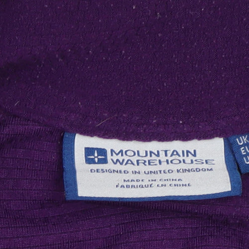 Mountain Warehouse Women's Purple 1/4 Zip Sweatshirt Size 12