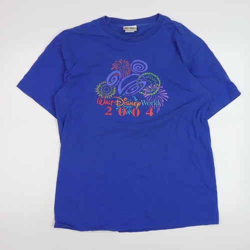 Disney Men’s Blue Vintage Mickey Mouse T-Shirt - Size L