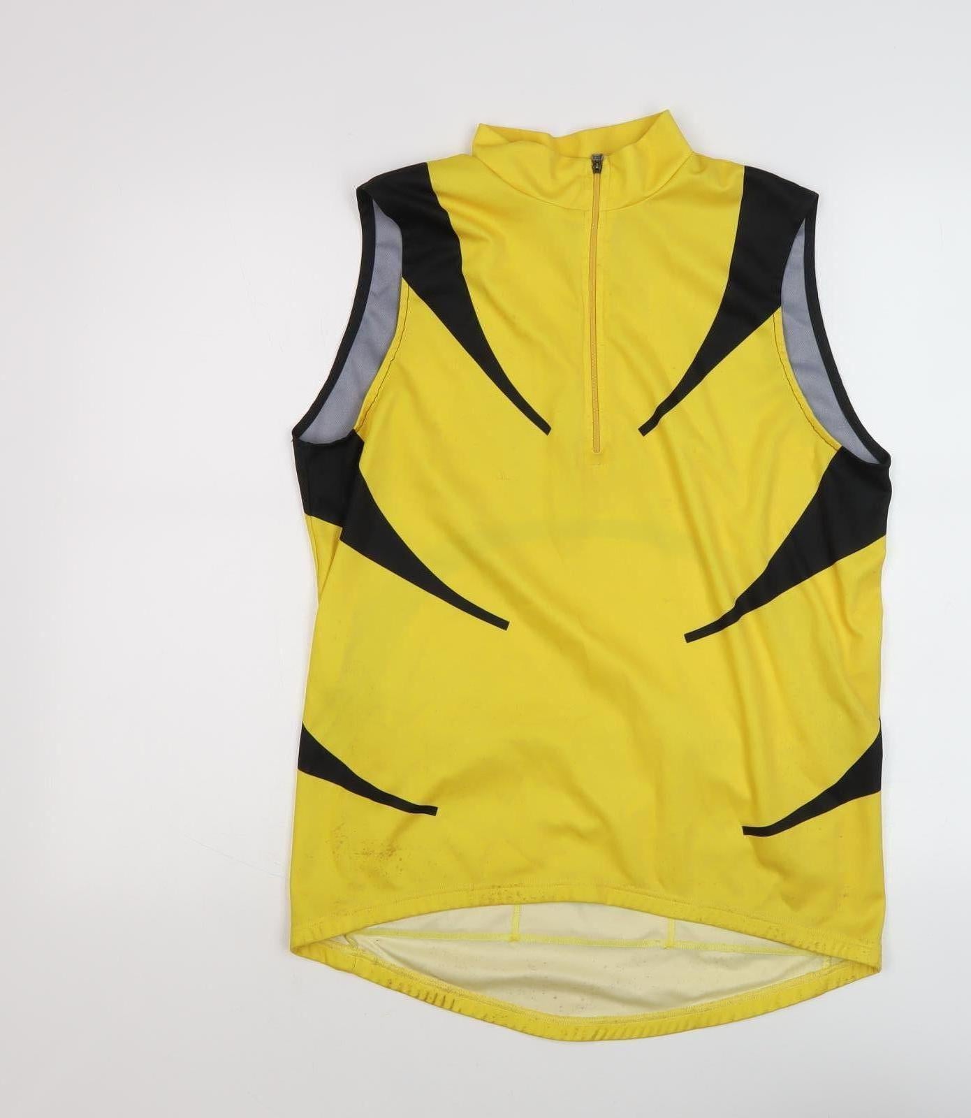 adidas Men's Yellow Cycling Tank Jersey M