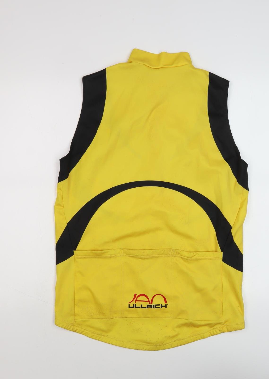 adidas Men's Yellow Cycling Tank Jersey M