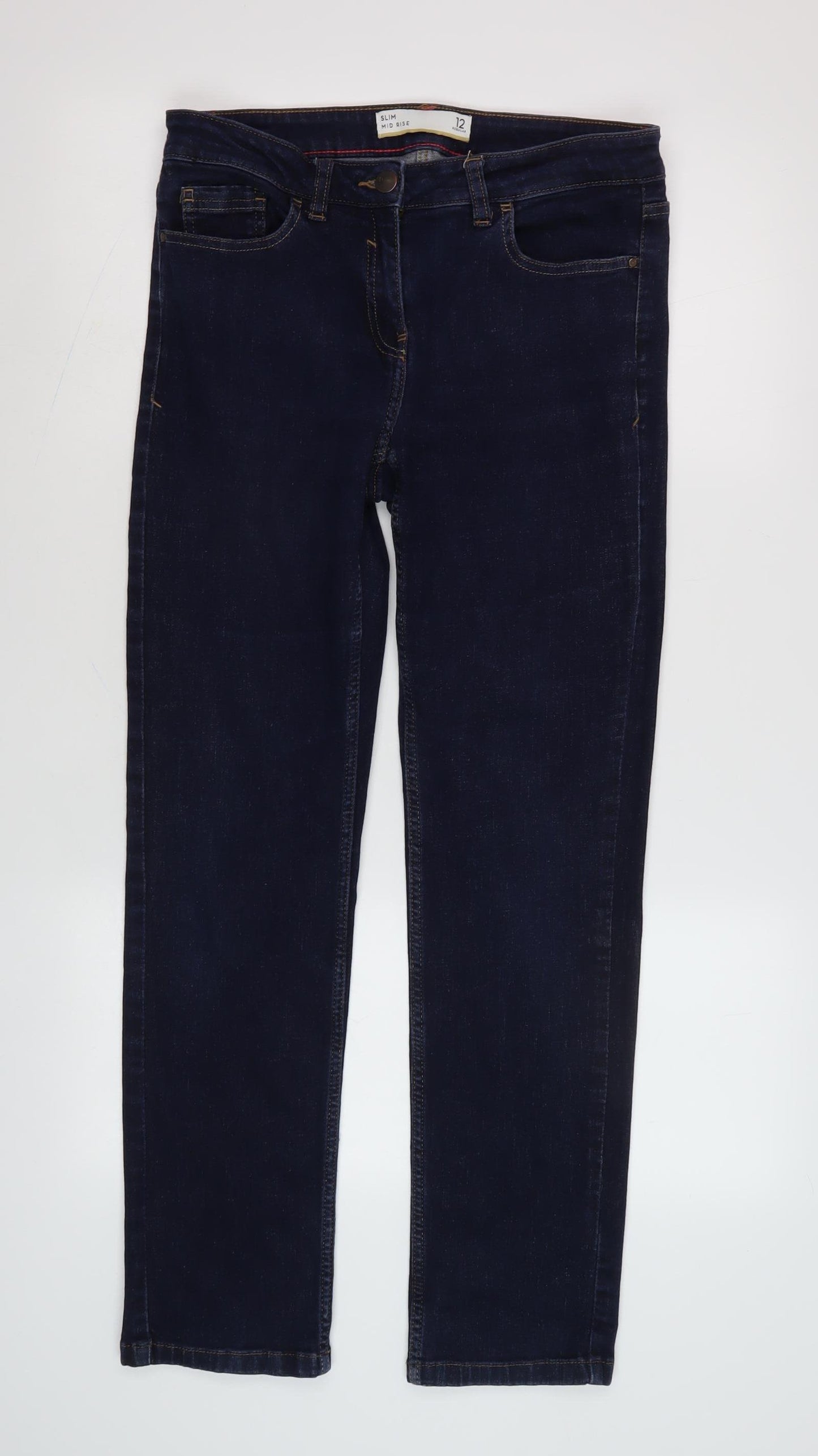 Next Women's Blue Slim Mid Rise Jeans Size 12