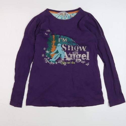 Fat Face Teens Long Sleeve Purple Winter Top