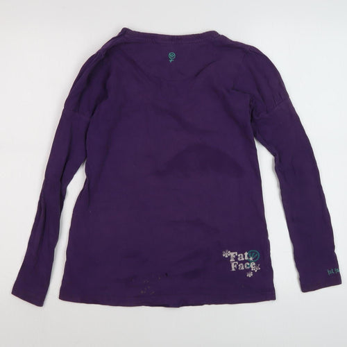 Fat Face Teens Long Sleeve Purple Winter Top