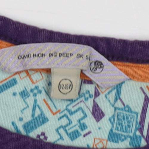 Fat Face Teens Long Sleeve Purple Winter Top