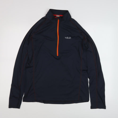 Rab Men's Blue Pullover Medium Activewear 1/4 Zip