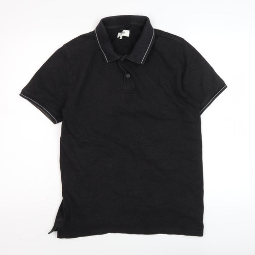 (Un) Bias Men's Black Polo Shirt Medium Short Sleeve Cotton