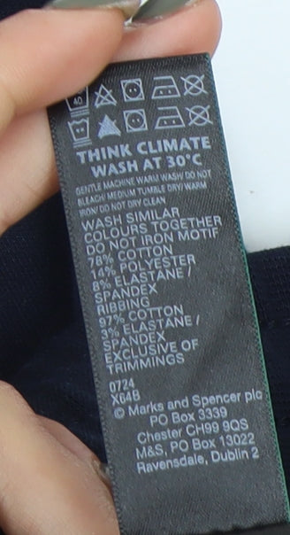 Marks and Spencer Men's Blue Jogger Pants, M