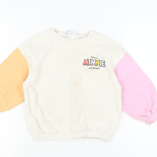 Disney Girls Multicoloured Minnie Pullover Sweatshirt 5-6 Years
