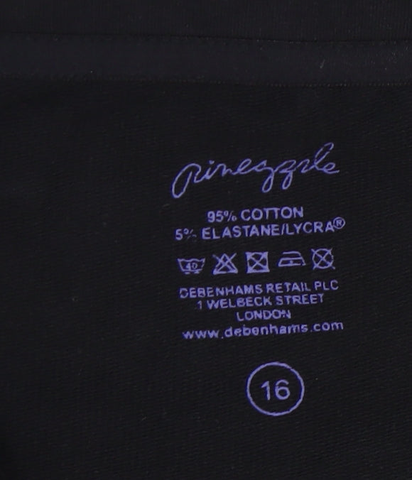 Pineapple Women's Black Zip Sweatshirt Size 16