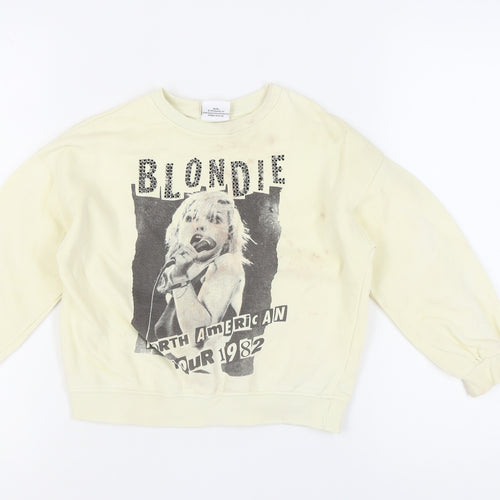 Blondie Kids Beige Pullover Sweatshirt 7-8Y Vintage Music Graphic