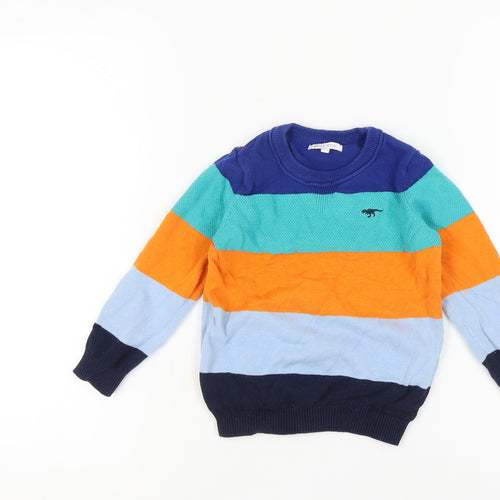 Bluezoo Boys Multicoloured Striped Pullover Jumper 4-5 Years
