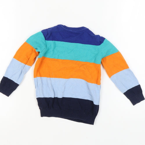 Bluezoo Boys Multicoloured Striped Pullover Jumper 4-5 Years