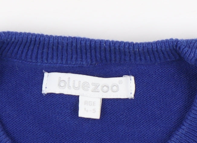 Bluezoo Boys Multicoloured Striped Pullover Jumper 4-5 Years