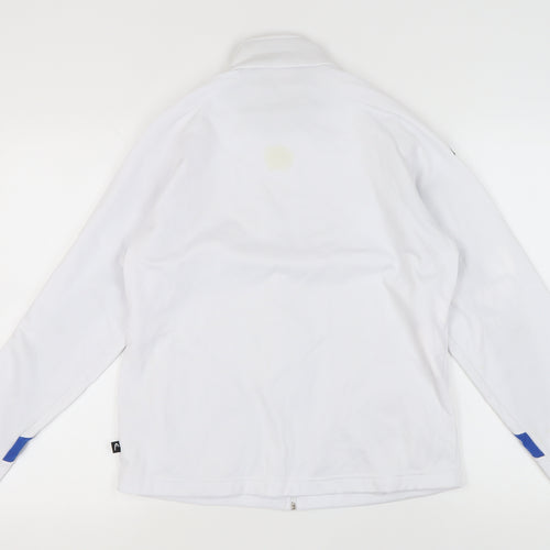 Head Men's White Full Zip Jacket, Size S, Logo Accents