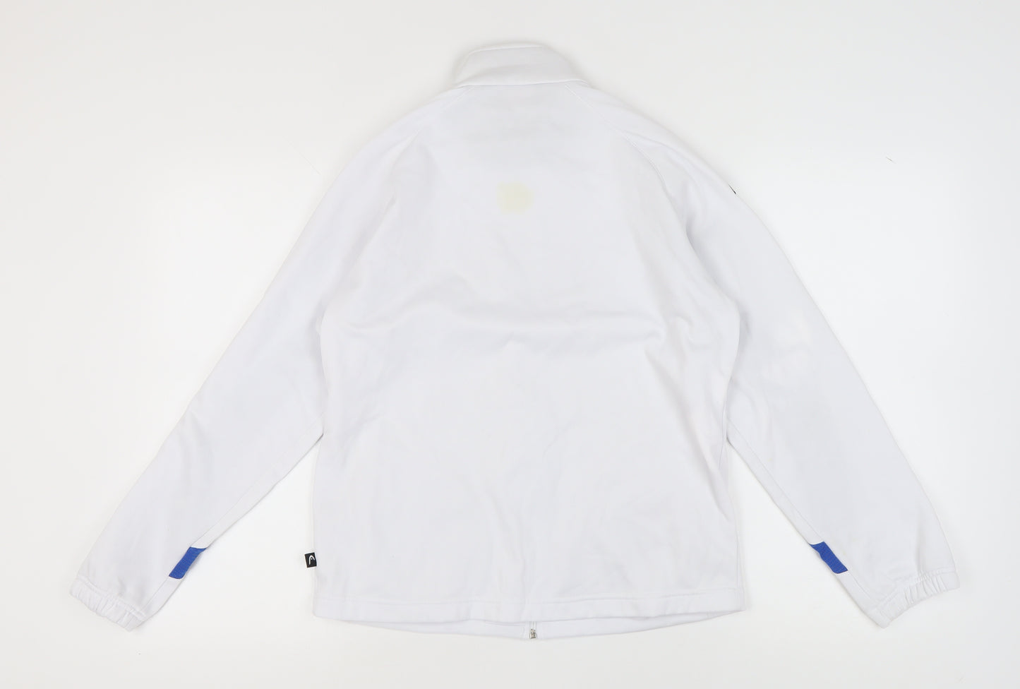 Head Men's White Full Zip Jacket, Size S, Logo Accents