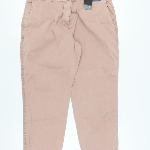 Marks and Spencer Women's Pink Chino Trousers, Size 14