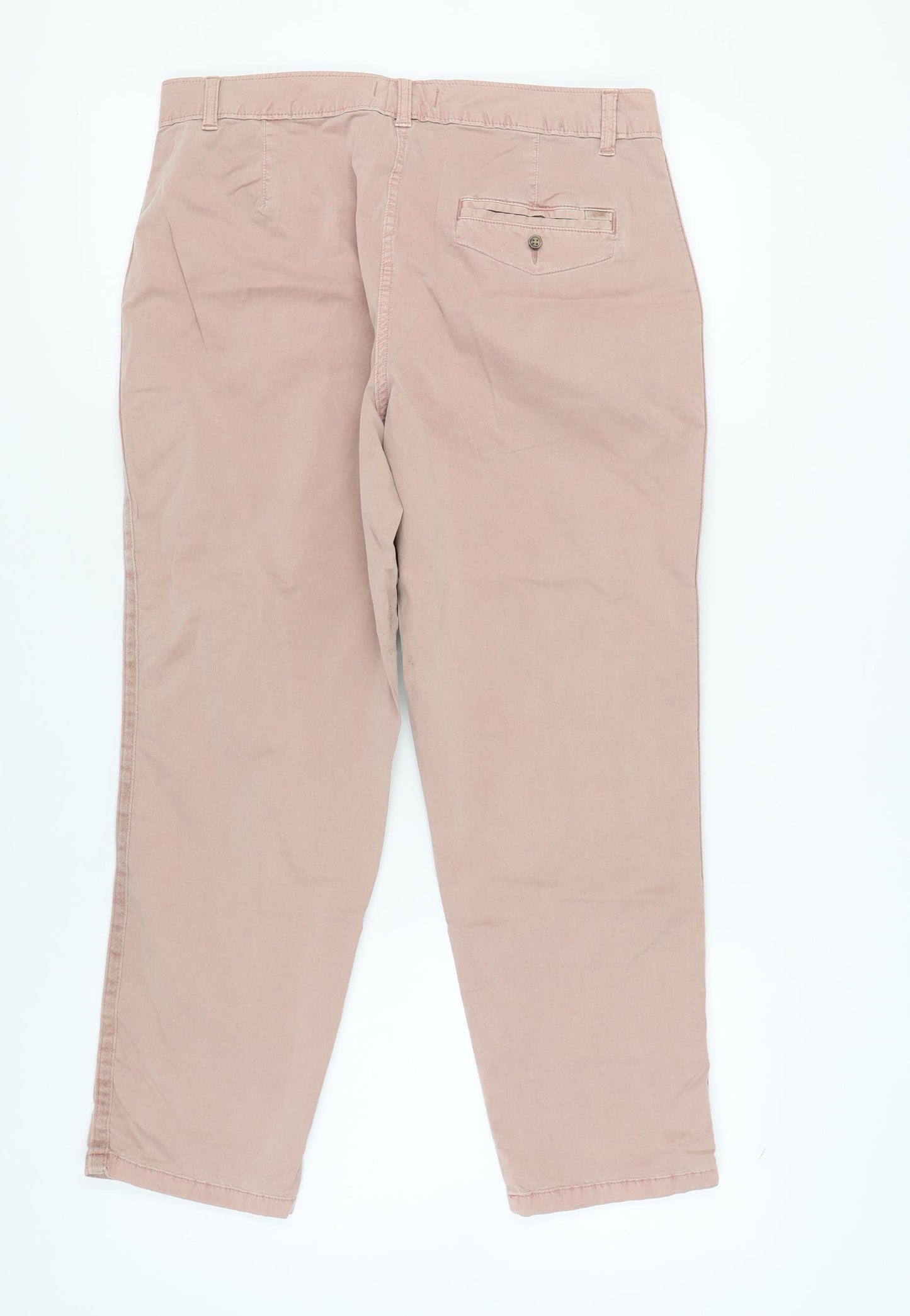 Marks and Spencer Women's Pink Chino Trousers, Size 14