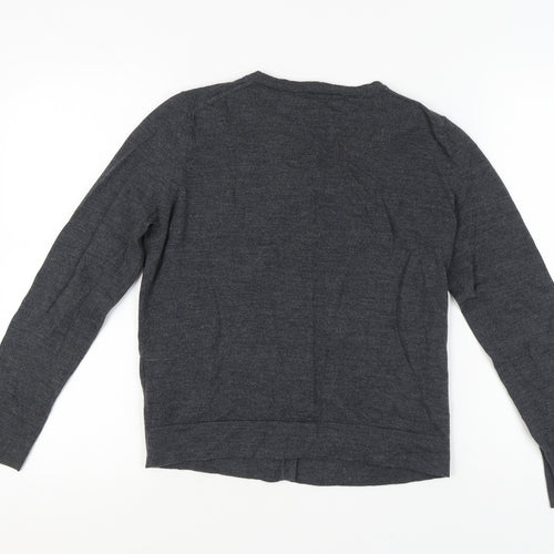 Tommy Hilfiger Womens Grey Wool Cardigan M