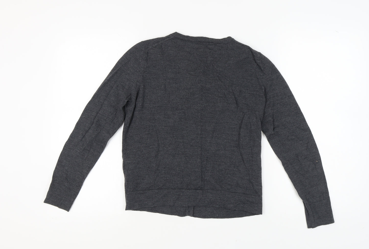 Tommy Hilfiger Womens Grey Wool Cardigan M