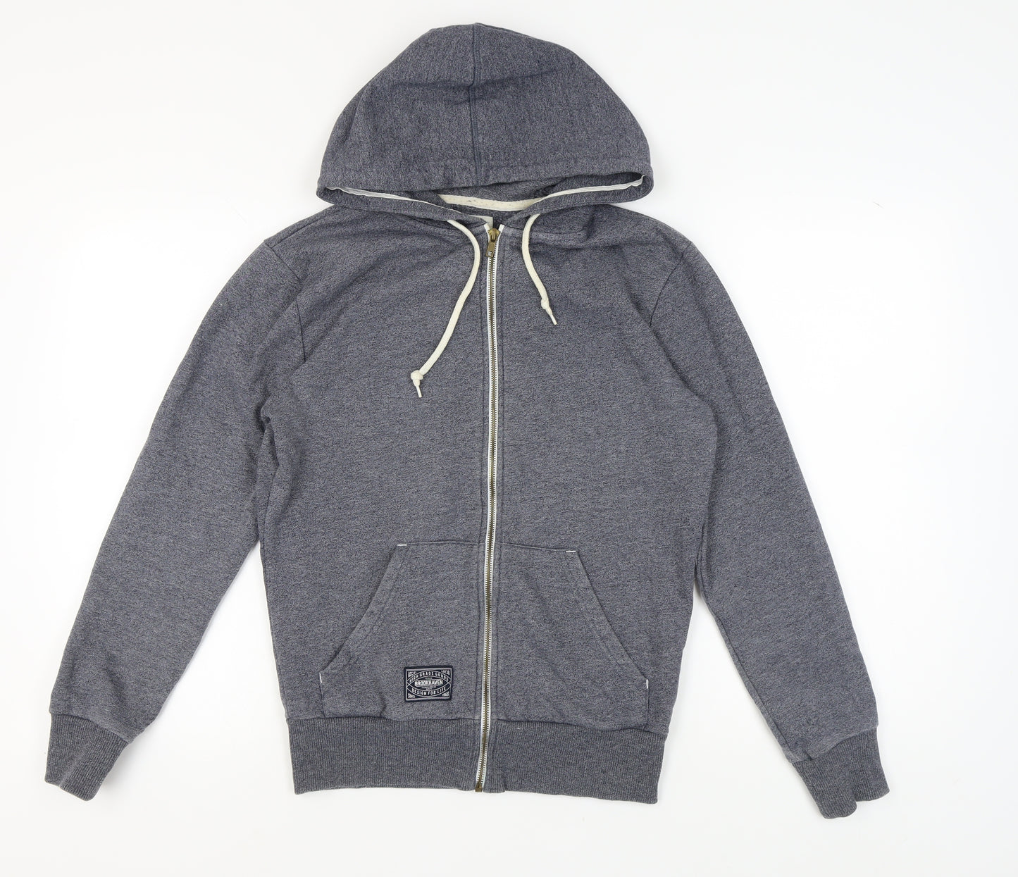 Brookhaven Men's Grey Zip Hoodie, Medium, Hooded Style